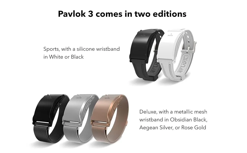 Pavlok 3  A Personal Life Coach On Your Wrist  Practice Mindfulness and Build Good Habits  Track Your Steps, Activity, and Sleep Patterns! (Deluxe Edition) Obsidian Black Small - two editions
