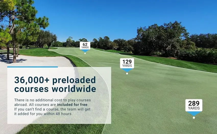 Shot Scope V3 GPS Golf Watch - Automatic Shot Tracking - F/M/B + Hazard Distances - Strokes Gained - iOS and Android Apps - 100+ Statistics, 36,000+ Pre-Loaded Worldwide Courses - No Subscriptions Black - Shot Scope Cpurse mapping