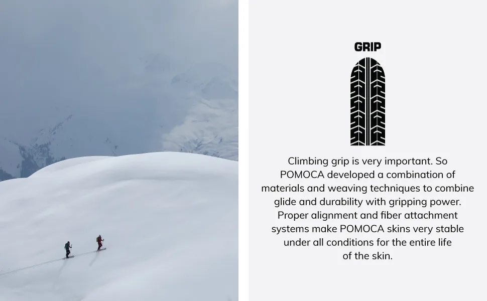 POMOCA Climb 2.0 Splitboard Climbing Skin for Backcountry Touring and Mountaineering Large 145mm - Pomoca 2.0