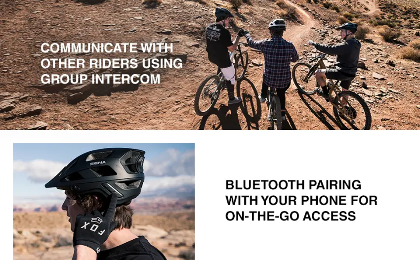 Sena M1/ M1 EVO Smart Bluetooth Communications Mountain Bike Helmet Matte Gray Large M1 EVO (2022) Helmet - m1 evo smart mountain bike helmet