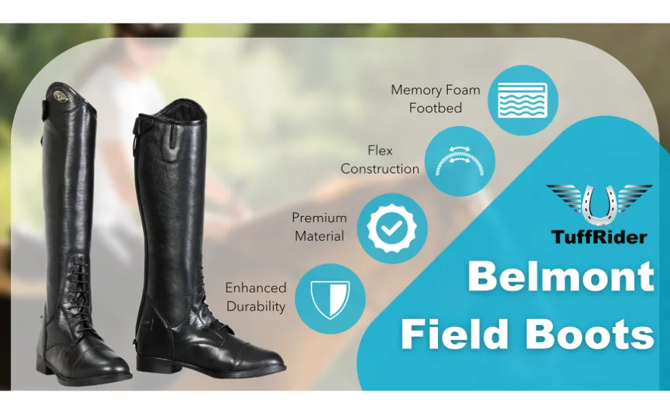 TuffRider Childs Belmont Junior Field Boot Black 5 - 3093
