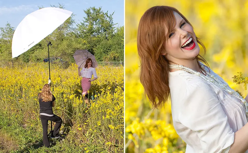 Westcott 7' Parabolic Three Umbrella Kit, Includes 1 White Diffusion, 1 Silver and 1 White/Black - 7 foot umbrellas diffusion shoot through sunlight