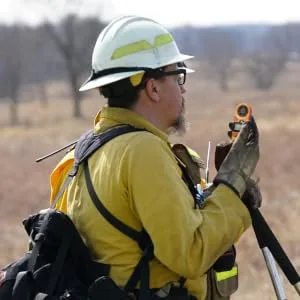 Kestrel 3550FW Fire Weather Meter - 3550 in use