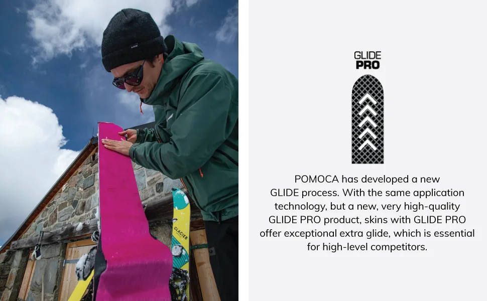 POMOCA Free Pro 2.0 Ready 2 Climb Climbing Skin for Backcountry Touring and Freeriding Skiing Small 123mm - Pomoca 2.0