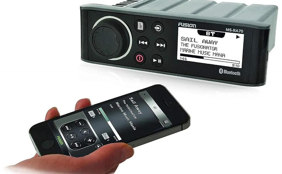 Fusion MS-RA70 Stereo with 4x50W AM/FM/Bluetooth 2-Zone USB Wireless Control for Fusion Link App - product information 2