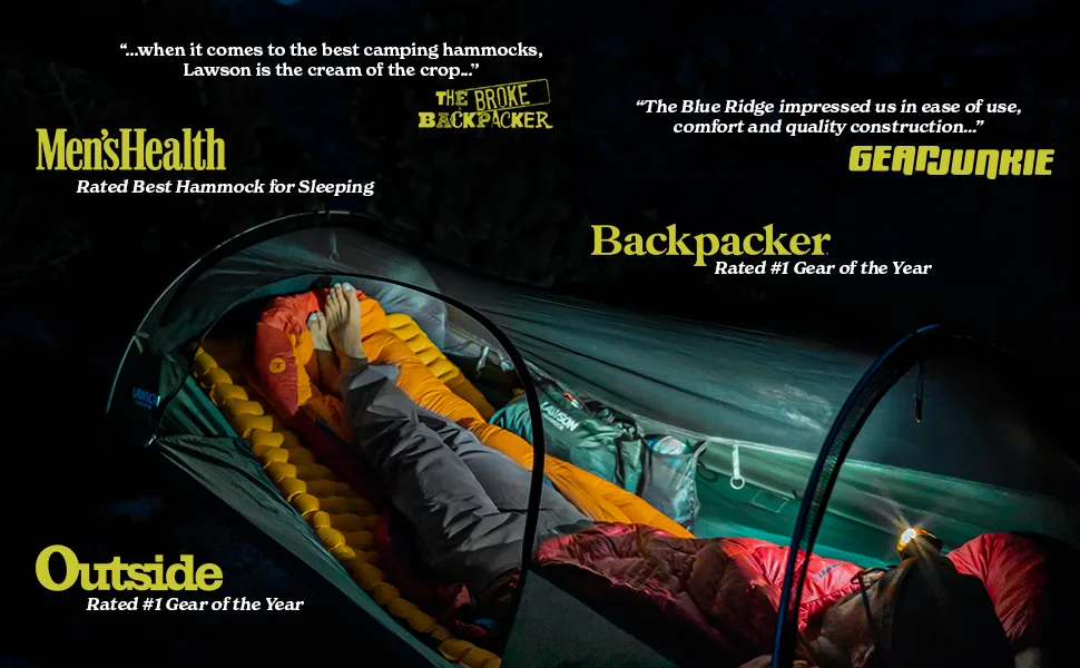 Lawson Hammock Blue Ridge Camping Hammock and Tent, - Lawson Hammock