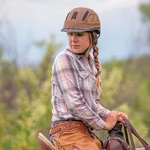 Troxel Cheyenne Horseback Riding Helmet Medium (7 - 7 1/4) Brown - helmet for women