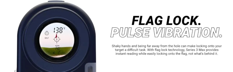 Blue Tees Golf - Series 3 Max with Laser Rangefinder with Slope Switch - 900 Yards Range, Slope Measurement, Magnetic Strip, Ambient Display, Flag Lock with Pulse Vibration, 7X Magnification Black - Series 3 Max Blue Tees Golf