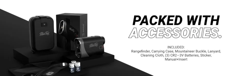 Blue Tees Golf - Series 3 Max with Laser Rangefinder with Slope Switch - 900 Yards Range, Slope Measurement, Magnetic Strip, Ambient Display, Flag Lock with Pulse Vibration, 7X Magnification Black - Series 3 Max Blue Tees Golf