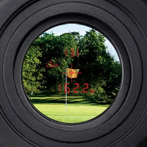 Nikon COOLSHOT 50i,Grey, Black - Lock on to the flag.