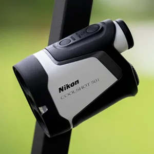 Nikon COOLSHOT 50i,Grey, Black - With an innovative built-in mounting magnet, the COOLSHOT 50i safely connects to metal surfaces.