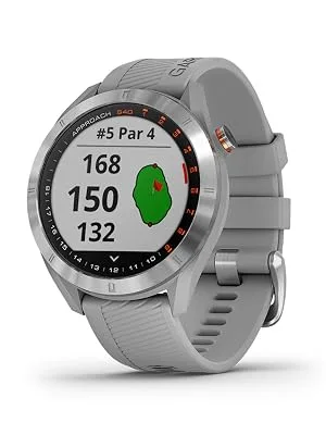 Garmin Approach S40, Stylish GPS Golf Smartwatch, Lightweight With Touchscreen Display, Gray/Stainless Steel - Approach S40