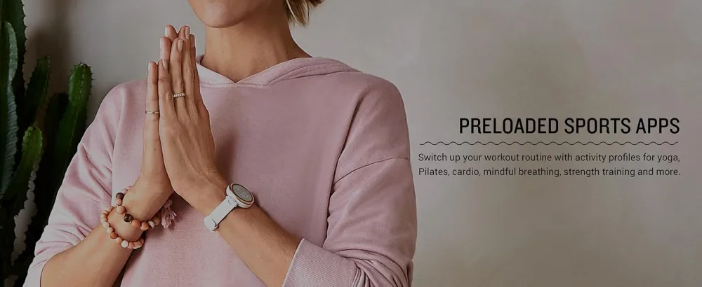Garmin Lily, Small Smartwatch with Touchscreen and Patterned Lens, Light Gold with White Leather Band Classic Light Gold with White Leather Band - Garmin Lily