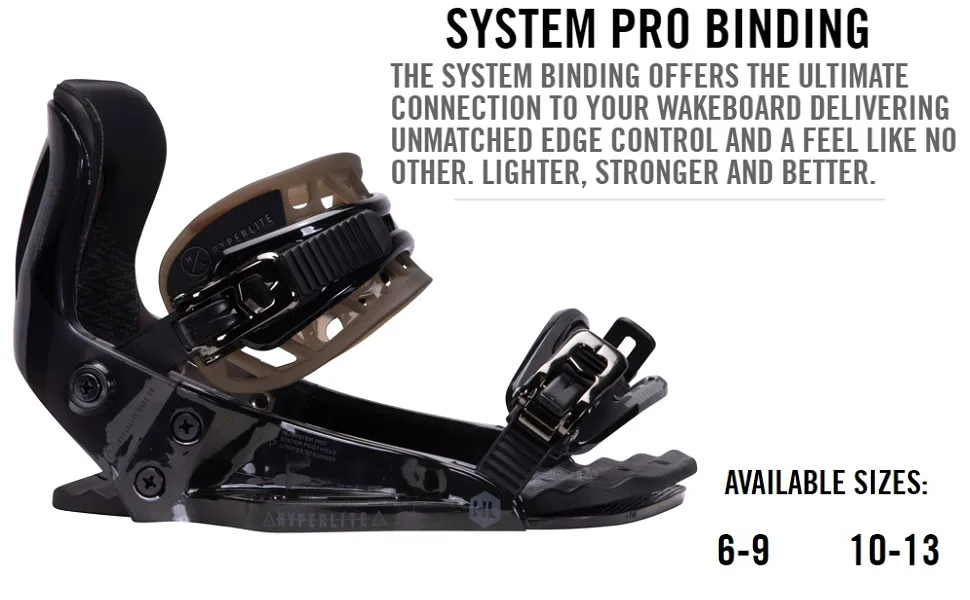 Hyperlite System Pro Mens Wakeboard Bindings 10-13 - main