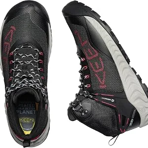 KEEN Men's Nxis Evo Mid Height Waterproof Hiking Boots 10 Black/Red Carpet - product information 12