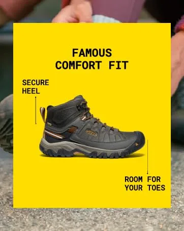 KEEN Men's Ridge Flex Mid Height Waterproof Hiking Boots 8.5 Wide Dark Olive/Ketchup - Famous comfort fit