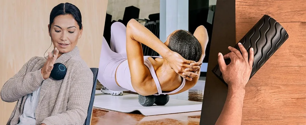 RecoveryTherm Back - Hot Vibration Back and Core Wrap for Athletes - Advanced Hot Vibration for Back Pain Relief Wrap with Cryothermal Technology - One Size Fits All - Wave Series