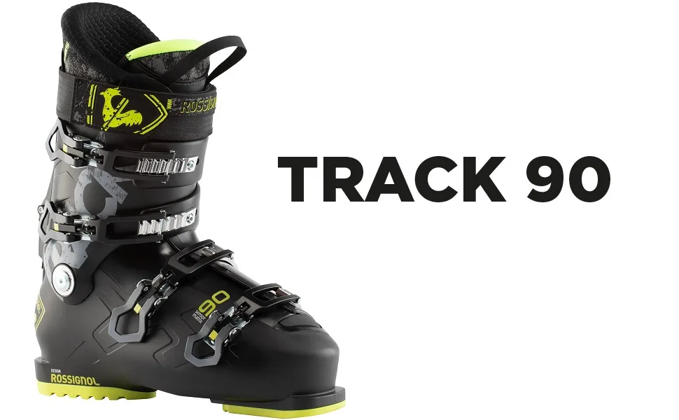 Rossignol Track 90 Mens Ski Boots Black Yellow 11.5 (29.5) - Track 90