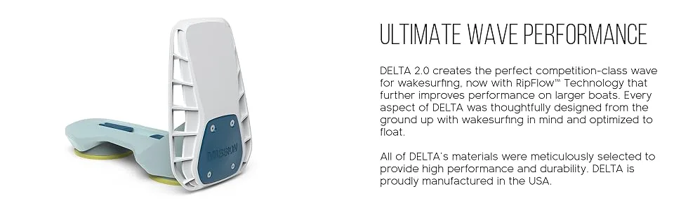 MISSION Boat Gear Delta Wake Surf Shaper Solution Version 2.0 - ultimate wave performance
