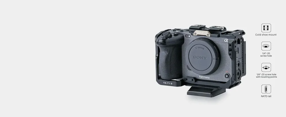 Tiltaing Lightweight Kit Compatible with Sony FX3 - Tactical Gray - Half Cage