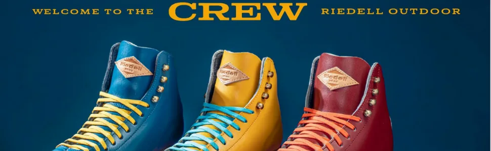 Riedell Skates - Crew - Outdoor Quad Roller Skate Turmeric 8 - Crew