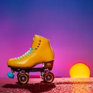 Riedell Skates - Crew - Outdoor Quad Roller Skate Turmeric 8 - skates rollerskates outdoor roller rollar patines adult toddler girls womens quad roll outside