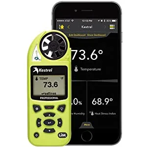 Kestrel 5200 Professional Environmental Meter Non-LiNK, HiViz Green Standard Non-LiNK - 0852 kestrel LiNK