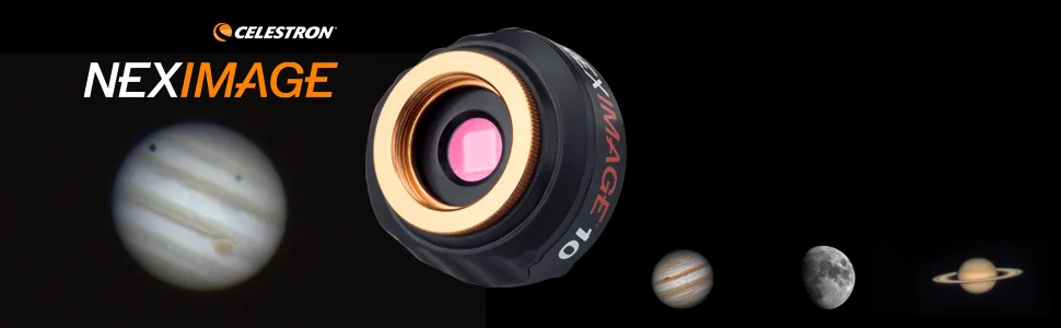 Celestron  NexImage Burst Color Solar System Imager  Astronomy Camera for Moon and Planets  10 MP Camera for Astroimaging  High Resolution  UltraSensitive ON Semiconductor MT9J003 CMOS Sensor NexImage 10MP - Solar System Imager - NexImage 10 Solar System Imager