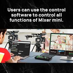 Cinetreak Mixer Mini Multi-Format Video Mixer Switcher 4 HDMI Inputs with USB 3.0 Video Capture PIP Chroma key Live Streaming Video Switcher - PC control
