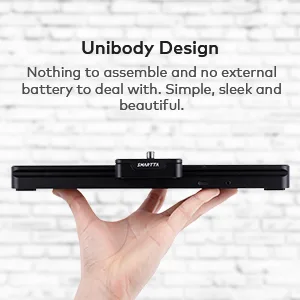 Smartta SliderMini 2 Motorized Camera Slider. Ultra Smooth & Portable. App or Manual Button Control. Video/Time Lapses/Stop Motion/Loop Mode/Curve Mode. 20cm/8 Travel Length. Loading up to 33LB. - unibody design