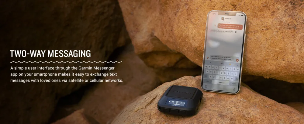 Garmin inReach Messenger Handheld Satellite Communicator, Global Two-Way Messaging - Garmin inReach Messenger