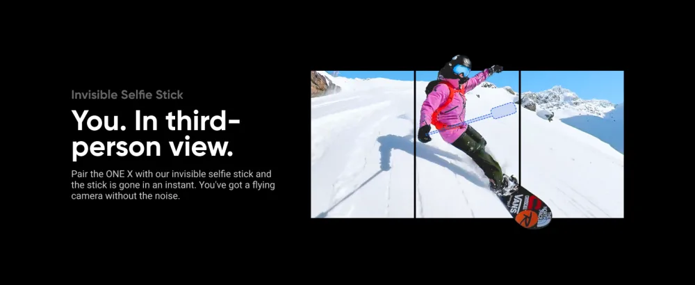 Insta360 ONE X Action Camera 360 Degree, 5.7K Video 18MP Photo, FlowState Stabilization, Real Time WiFi Transfer, Sports Video - Invisible Selfie Stick