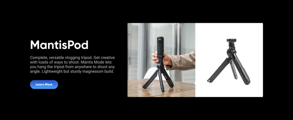 Insta360 ONE X Action Camera 360 Degree, 5.7K Video 18MP Photo, FlowState Stabilization, Real Time WiFi Transfer, Sports Video - MantisPod