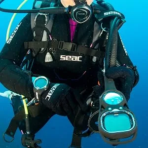 SEAC Screen Console, Scuba Dive Computer Console for one or Two mixes and PSI Manometer Black/blue - seac screen console scuba mode