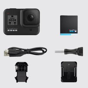GoPro HERO8 Black E-Commerce Packaging - Waterproof Digital Action Camera with Touch Screen 4K HD Video 12MP Photos Live Streaming Stabilization H8 Black + Lanyard - HERO8 Black WIB
