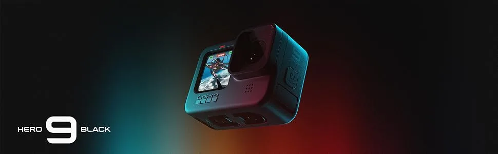 GoPro HERO9 Black - E-Commerce Packaging - Waterproof Action Camera with Front LCD and Touch Rear Screens, 5K Ultra HD Video, 20MP Photos, 1080p Live Streaming, Webcam, Stabilization H9 Black - HERO9 Black