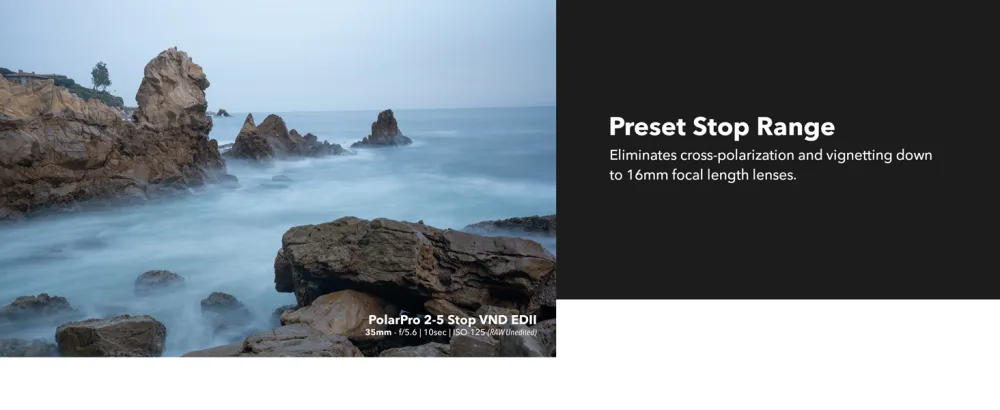 PolarPro 82mm Peter McKinnon Variable ND Filter | Signature Edition II (2-5 Stop) Single - product information 5