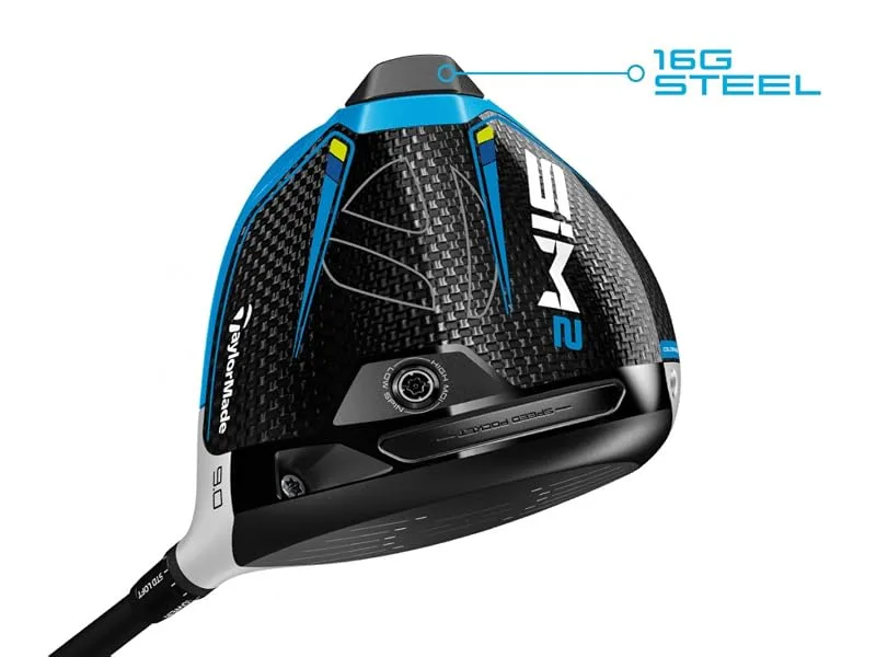 TaylorMade SiM 2 Max Driver Mens Right Graphite Stiff 9.0 Degrees - Steel 16 G