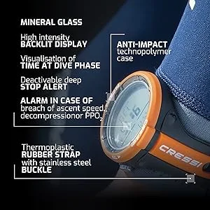 Cressi Underwater Diving Computer: Four Operative Modes with a Simple Interface - Neon: Created in Italy Black - SCUBA DIVING COMPUTER, SCUBA DIVING WRIST COMPUTER, CRESSI COMPUTER, DIVE COMPUTER, DIVE CONSOLE