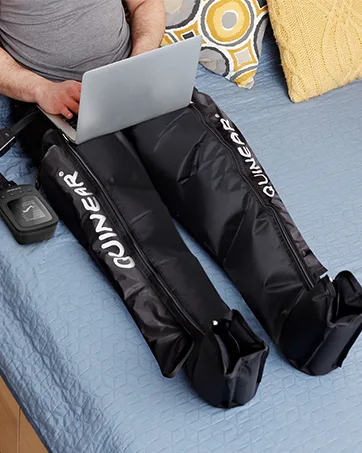 QUINEAR Air Compression Leg Recovery System, Professional Sequential Compression Device for Compression Massage Therapy, Foot and Leg Recovery Boots Improved Circulation for Athlete (Medium) - Leg Recovery System