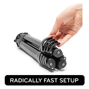 Peak Design Travel Tripod (5 Section Aluminum Camera Tripod) Single - Radically fast setup