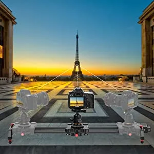 GVM Motorized Camera Slider, 48"/120CM Carbon Fiber Camera Slider with Time-Lapse Photography, Automatic Round Trip, Tracking Shooting and 120 Degree Panoramic Shooting, with Remote Controller GR-120QD - camera slider