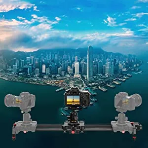 GVM Motorized Camera Slider, 48"/120CM Carbon Fiber Camera Slider with Time-Lapse Photography, Automatic Round Trip, Tracking Shooting and 120 Degree Panoramic Shooting, with Remote Controller GR-120QD - camera slider