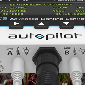 AutoPilot APDPX2 Advanced PX2 Lighting Controller, White - Two dedicated temperature sensors, one for each zone