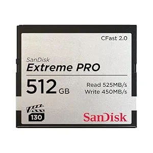 SanDisk 512GB Extreme PRO CFast 2.0 Memory Card - SDCFSP-512G-G46D - Mod 1 Image