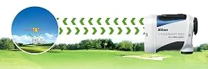 Nikon Coolshot Pro Stabilized Golf Rangefinder Standard Version White, Large - fastest golf rangefinder, COOLSHOT PRO STABILIZED
