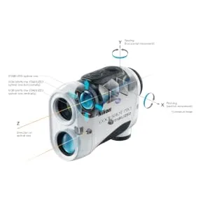 Nikon Coolshot Pro Stabilized Golf Rangefinder Standard Version White, Large - Image stabilization technology, Nikon