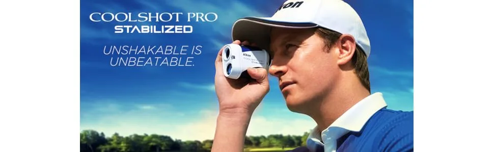 Nikon Coolshot Pro Stabilized Golf Rangefinder Standard Version White, Large - Image Stabilized golf rangefinder, Nikon COOLSHOT PRO STABILIZED