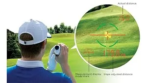 Nikon Coolshot Pro Stabilized Golf Rangefinder Standard Version White, Large - Slope adjusted distance, golf rangefinder