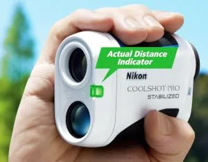 Nikon Coolshot Pro Stabilized Golf Rangefinder Standard Version White, Large - USGA Compliant distance measuring device